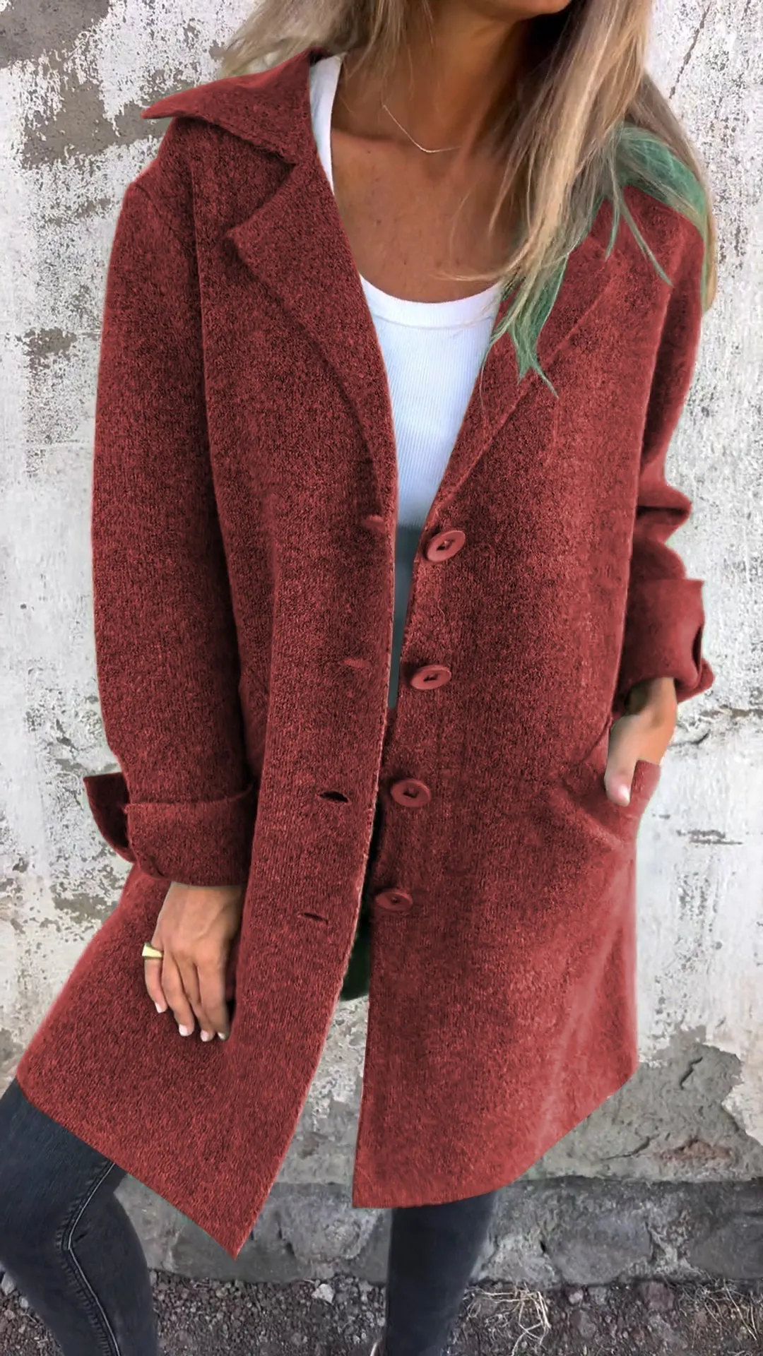 Ada - Long Knit Coat