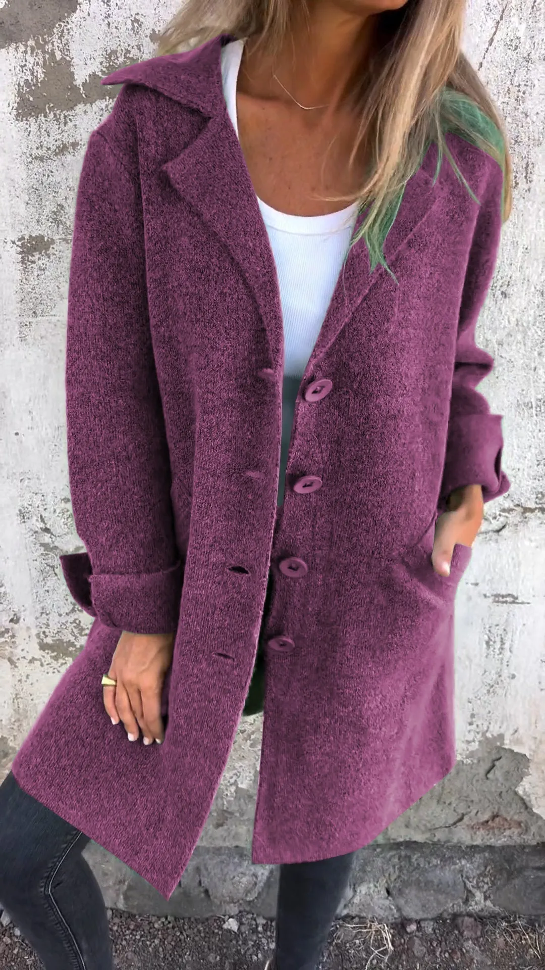 Ada - Long Knit Coat