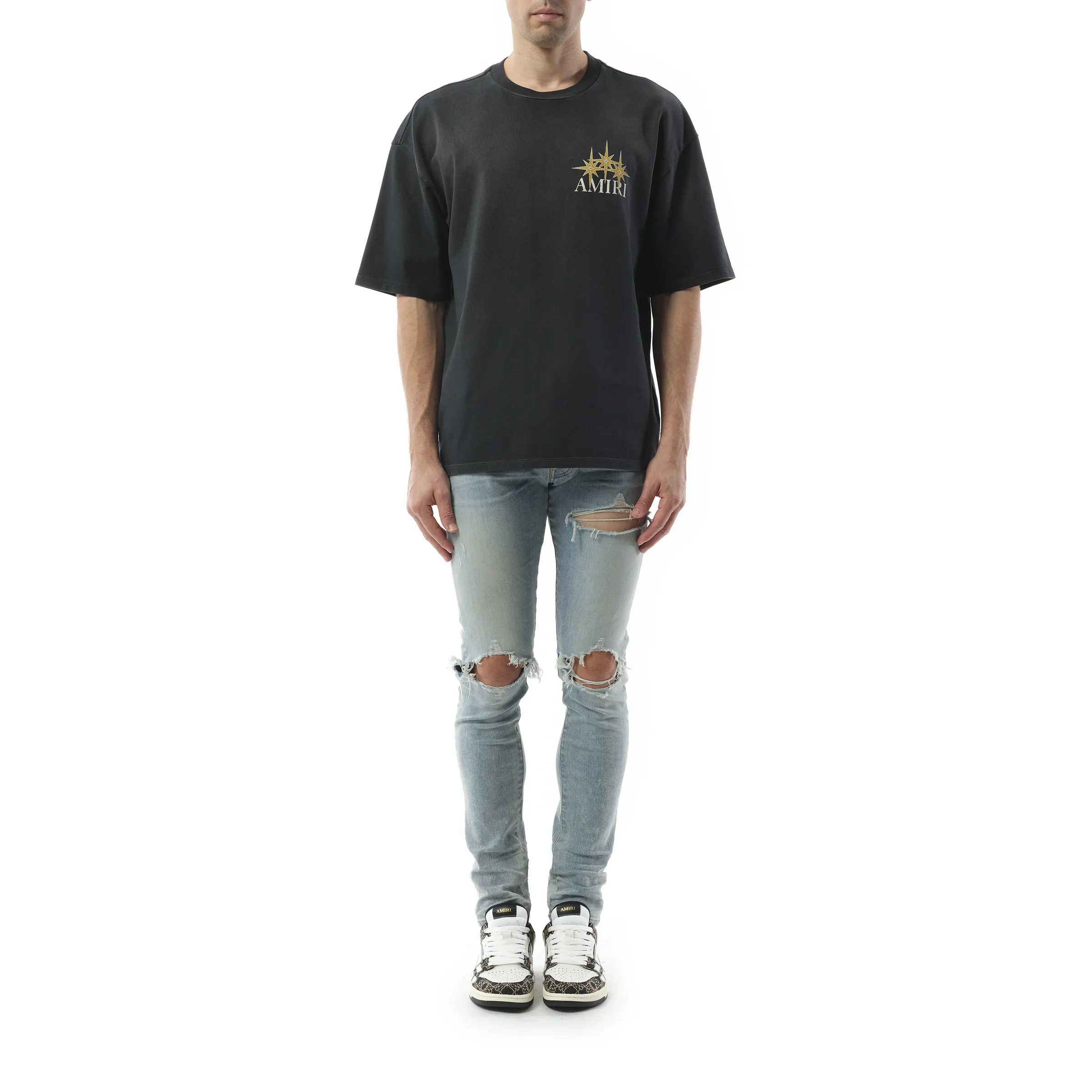 Amiri Starburst Oversized T-Shirt in Black