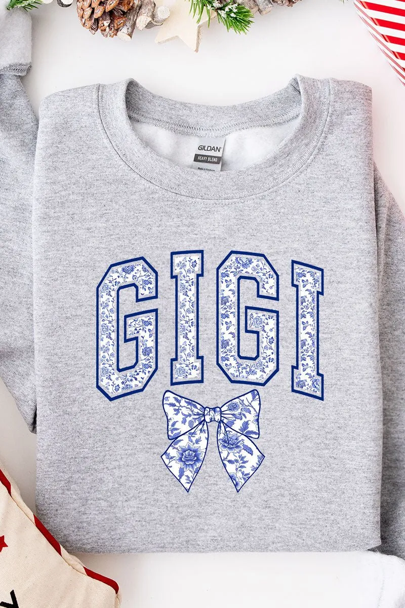 Arched Gigi Blue Chinoiserie Unisex NuBlend Crew Sweatshirt