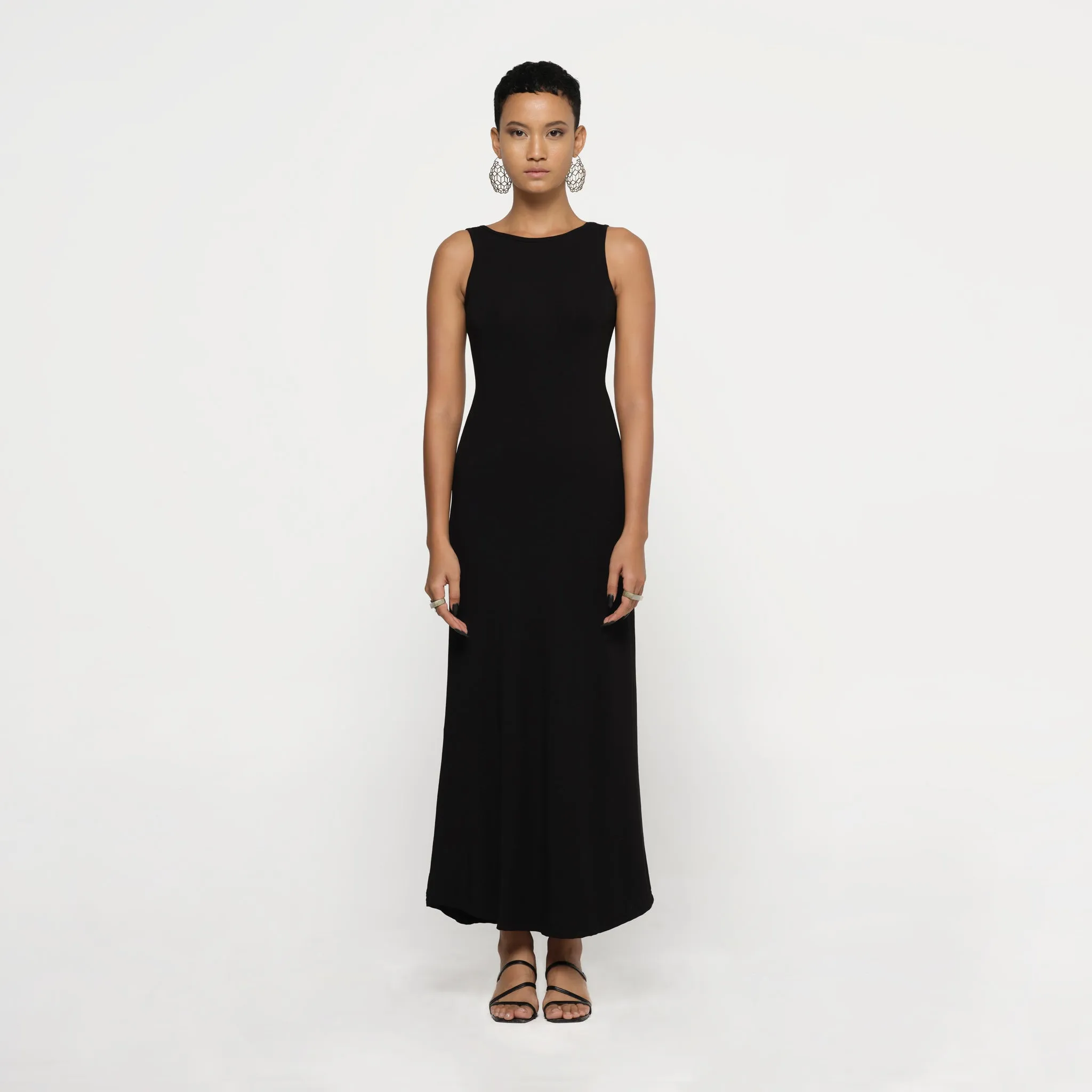 Black A Line Tank Dress Modal