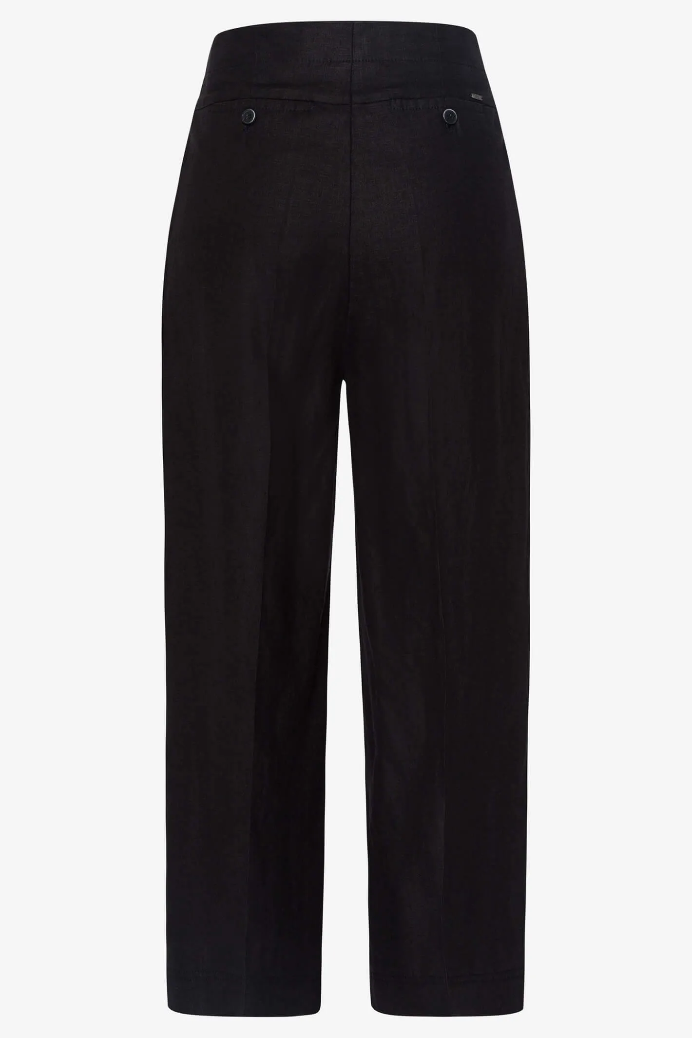 Brax 71-2208-02 Maine S Black Wide Leg Cropped Trouser