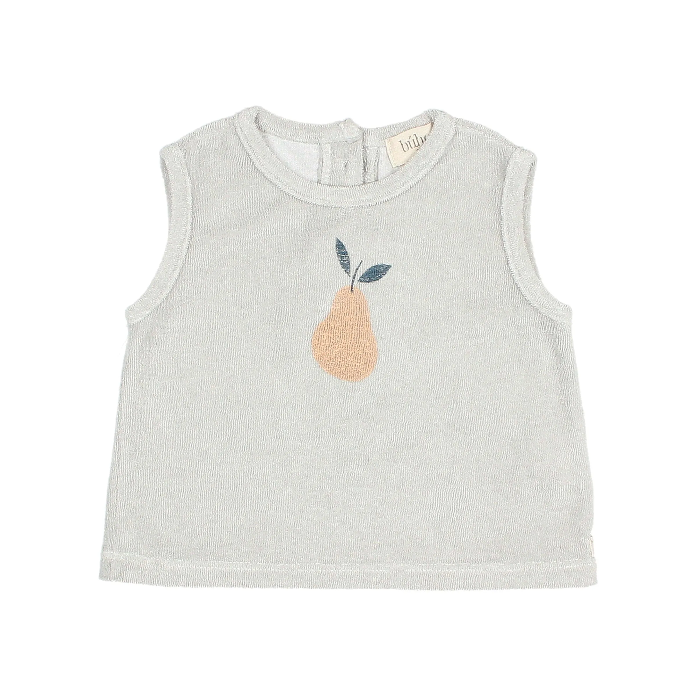 Buho Baby Sky Gray Pear Terry T-shirt   Short Set