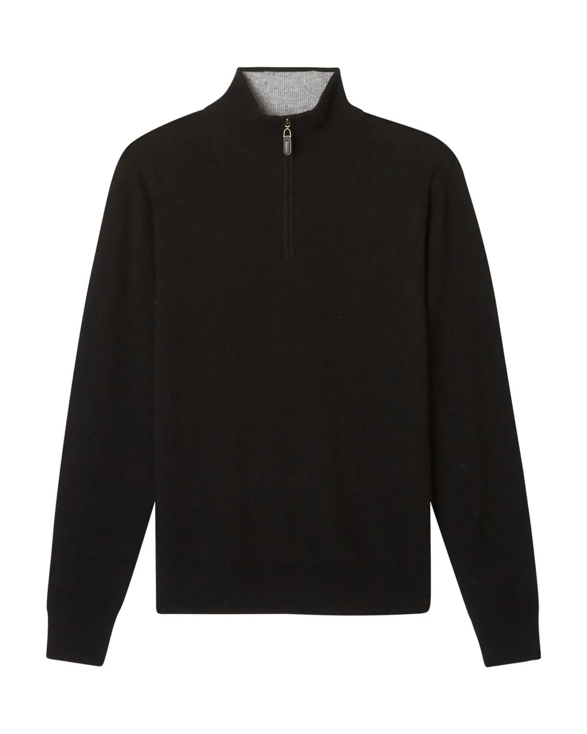 Cashmere Quarter Zip Mock Neck Pullover
