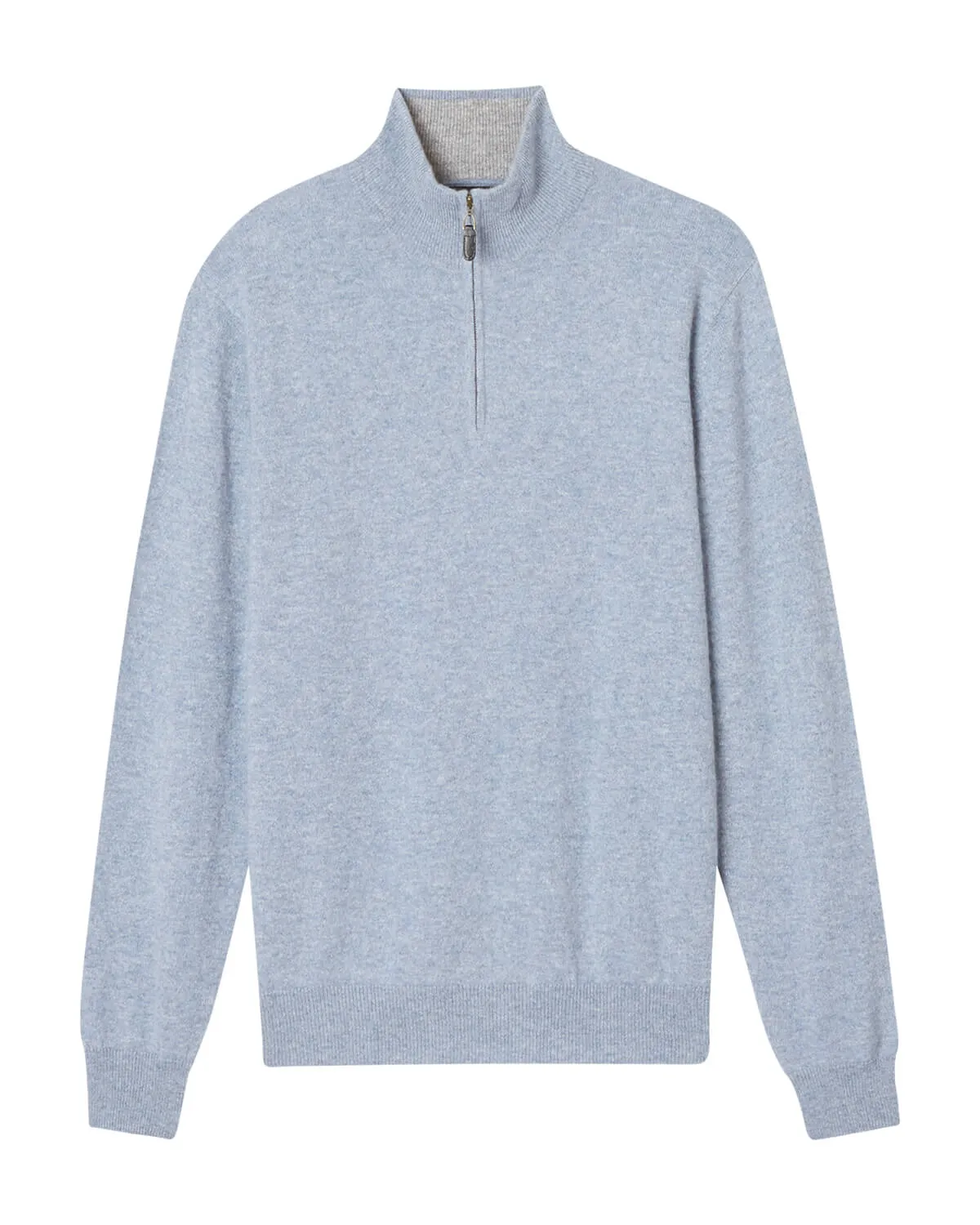 Cashmere Quarter Zip Mock Neck Pullover