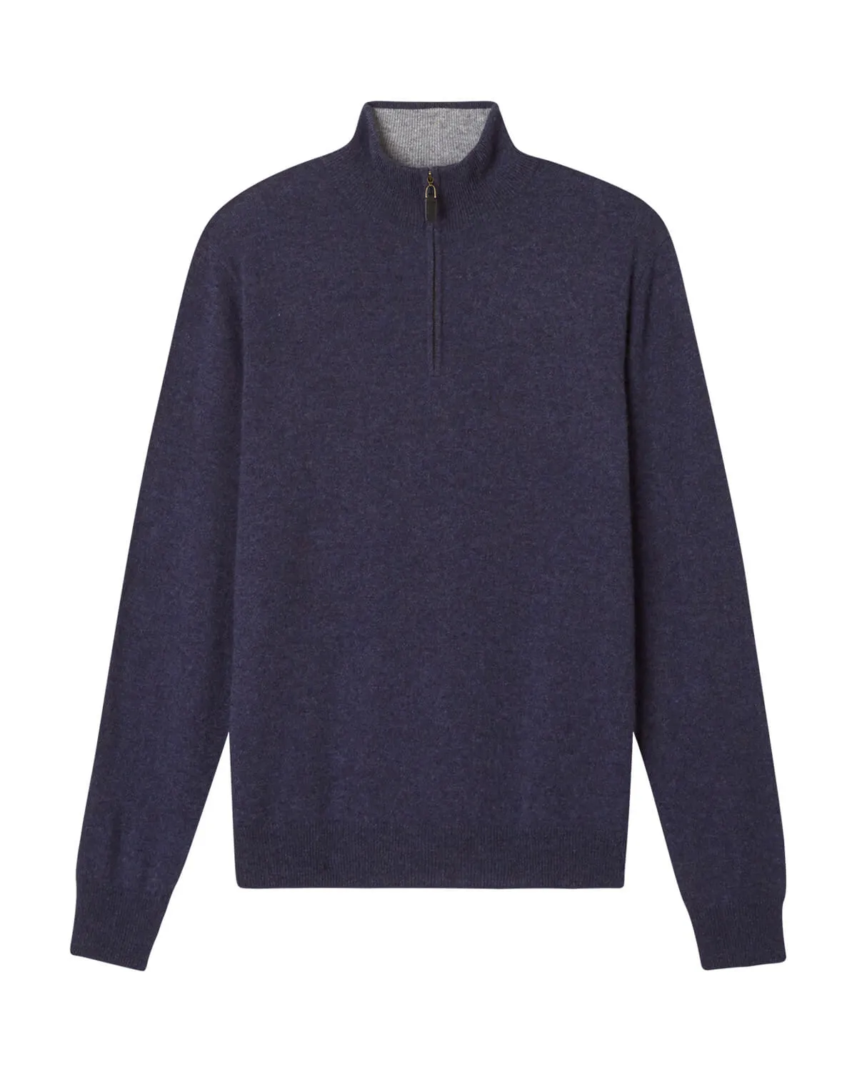 Cashmere Quarter Zip Mock Neck Pullover