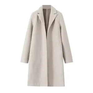 Chic Tailored Long Length Coat