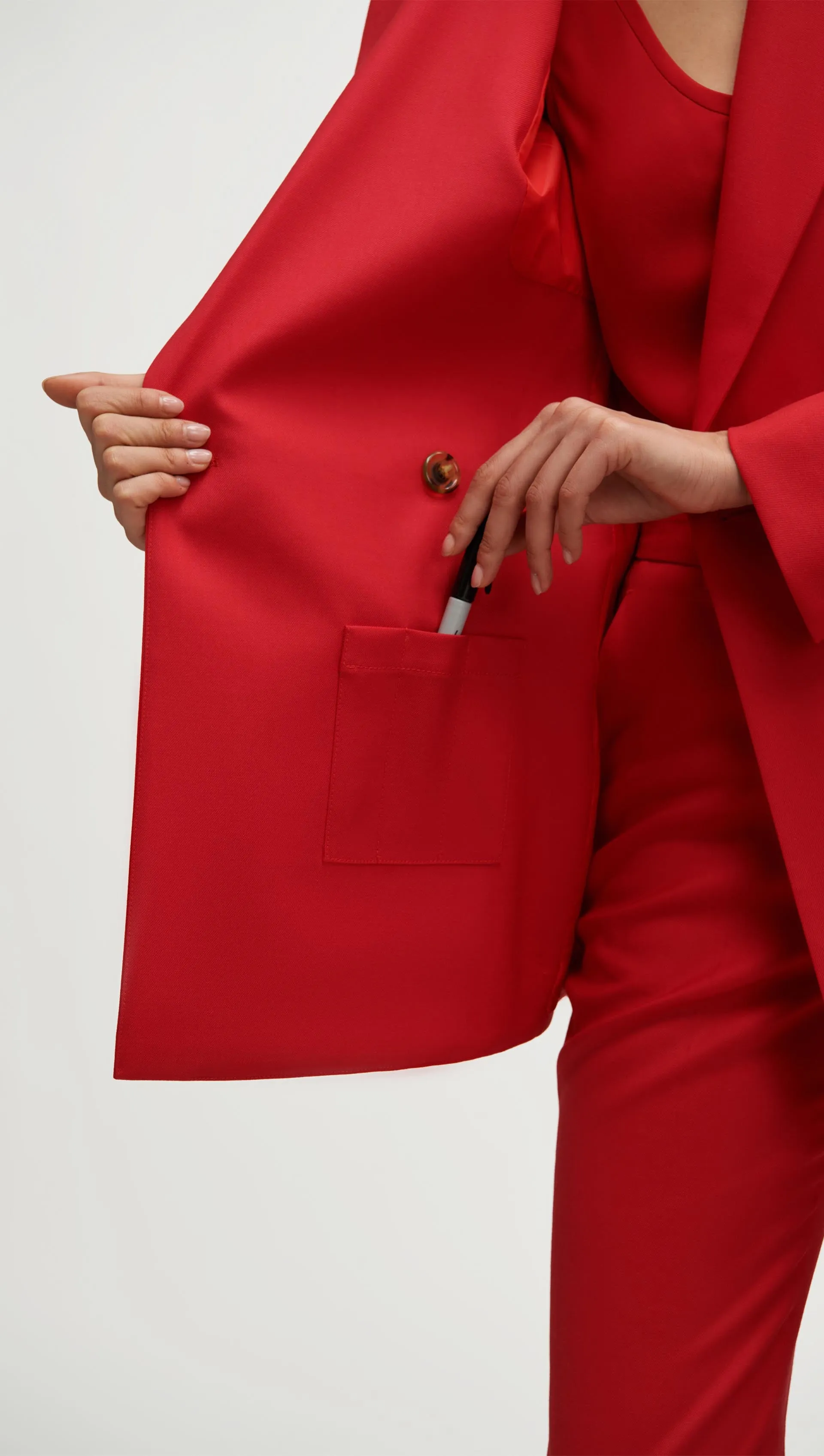 Cooper Blazer in Seasonless Wool | Tomato