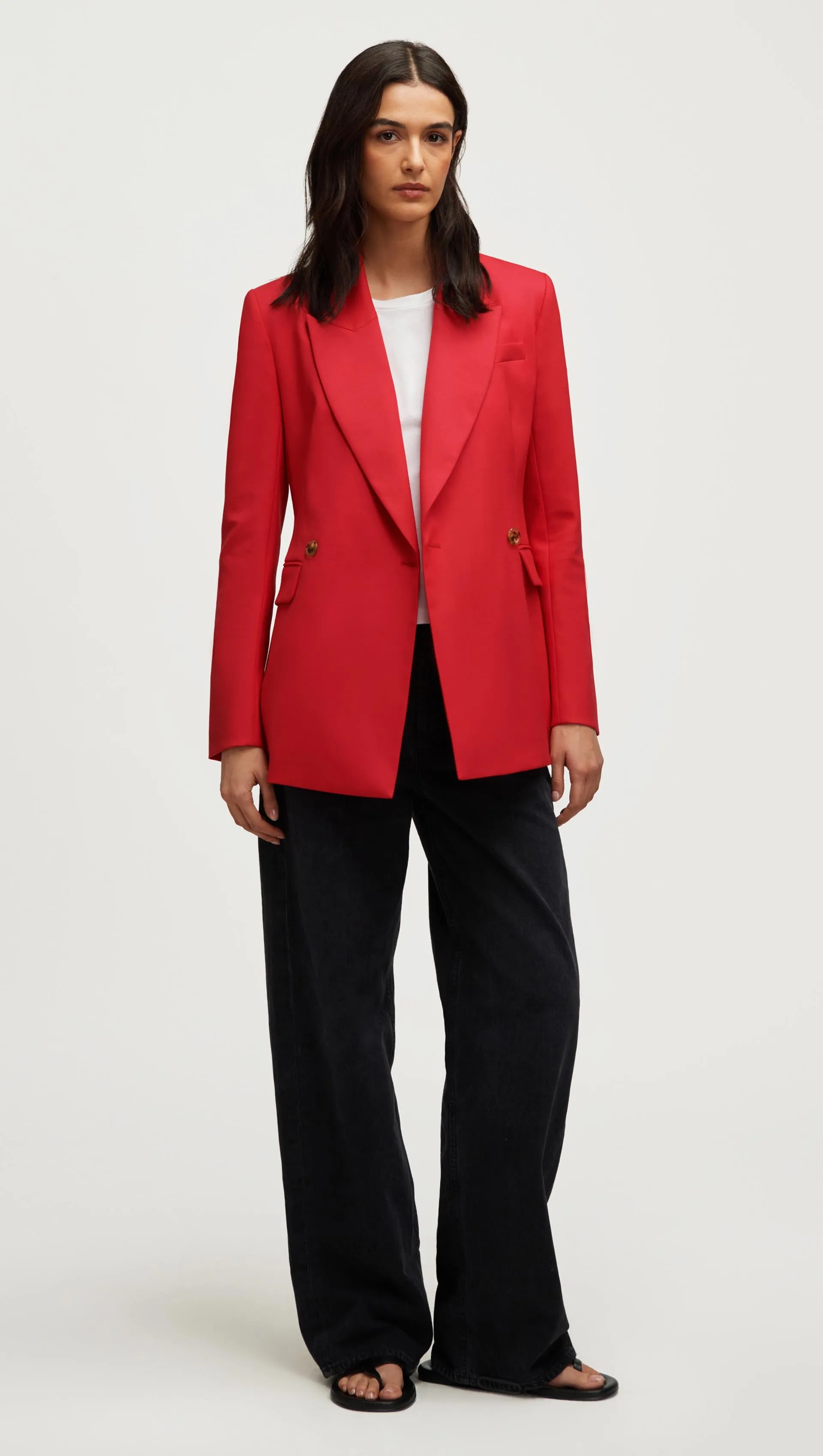 Cooper Blazer in Seasonless Wool | Tomato