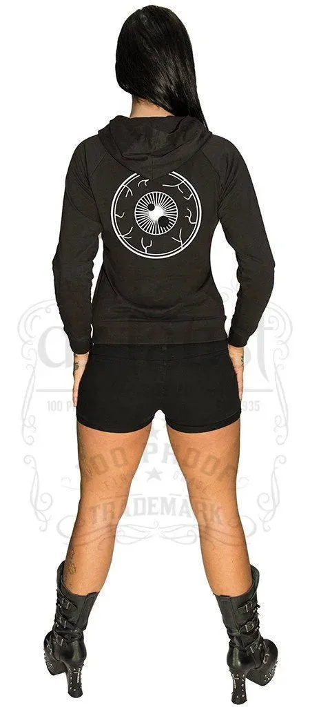 Creepy Eyeball Planet Hoodie - Soft Touch Cotton Zip Jacket for Men