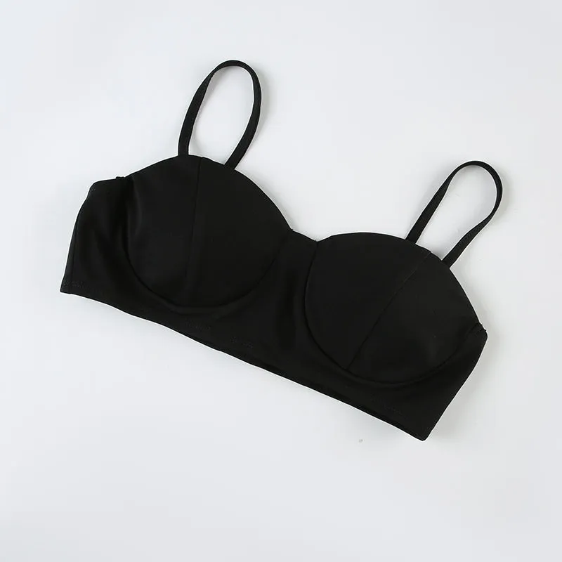 Cutout Turtleneck Backless Bodysuit with Bra Top Set