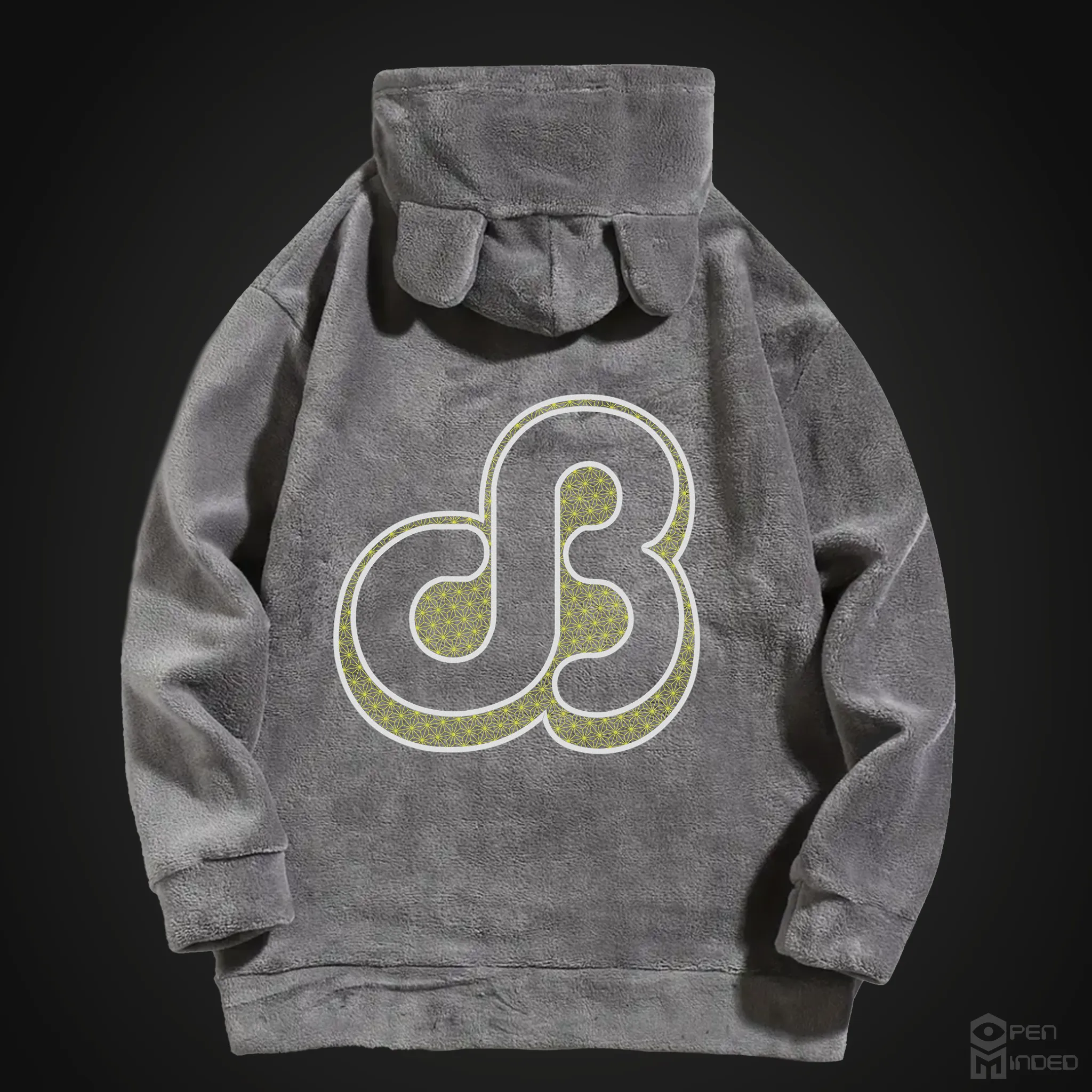 DB Wafflehouse Embroidered Furry Hoodie With Ears