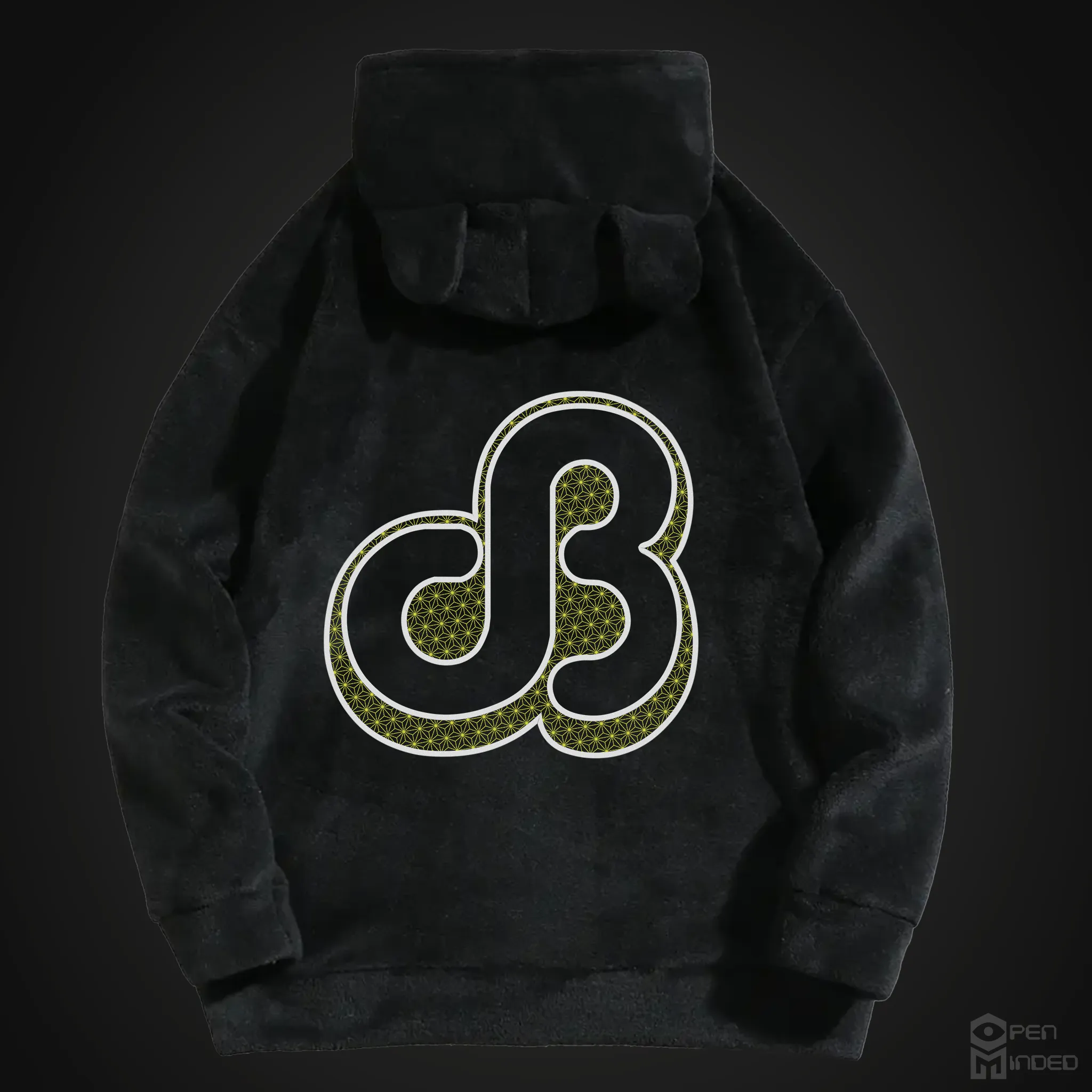 DB Wafflehouse Embroidered Furry Hoodie With Ears