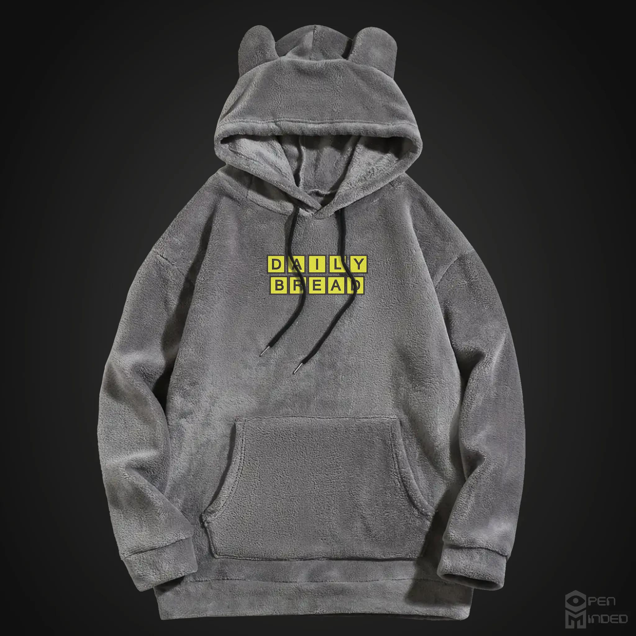 DB Wafflehouse Embroidered Furry Hoodie With Ears