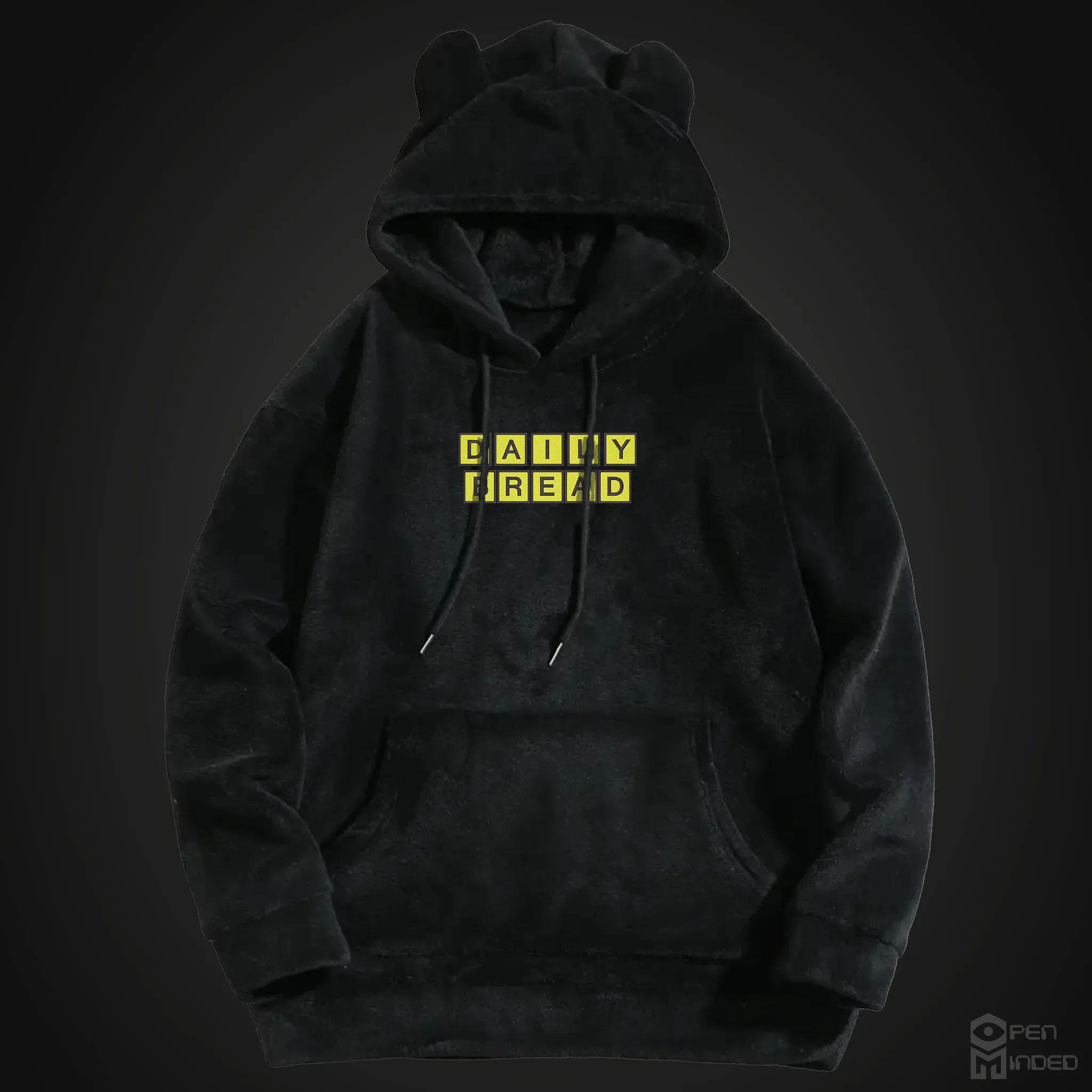 DB Wafflehouse Embroidered Furry Hoodie With Ears