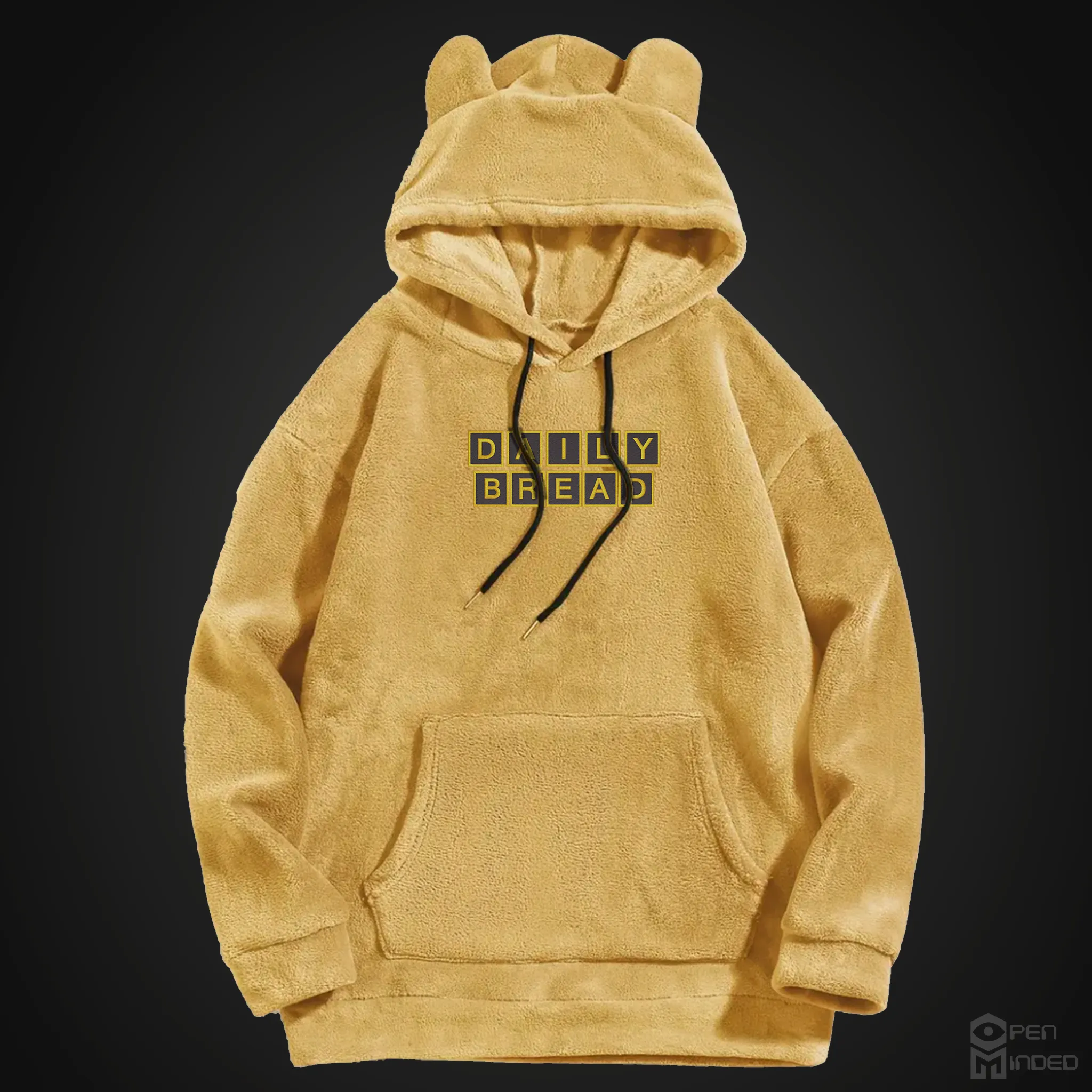 DB Wafflehouse Embroidered Furry Hoodie With Ears