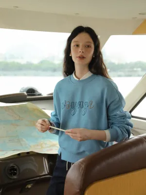 Embroidered Letter Sweater