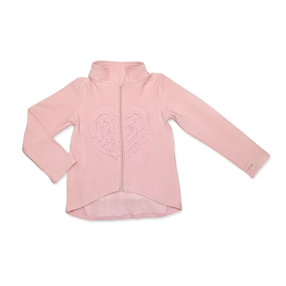 Girls Bamboo Fleece Coats in Powder Pink