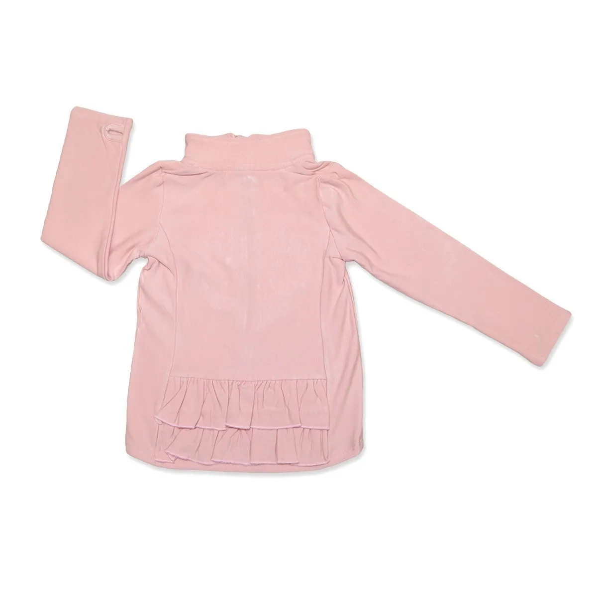 Girls Bamboo Fleece Coats in Powder Pink