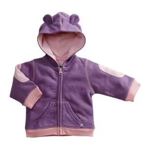 Girl's Bamboo Soft Fleece Hoodie - Eggplant