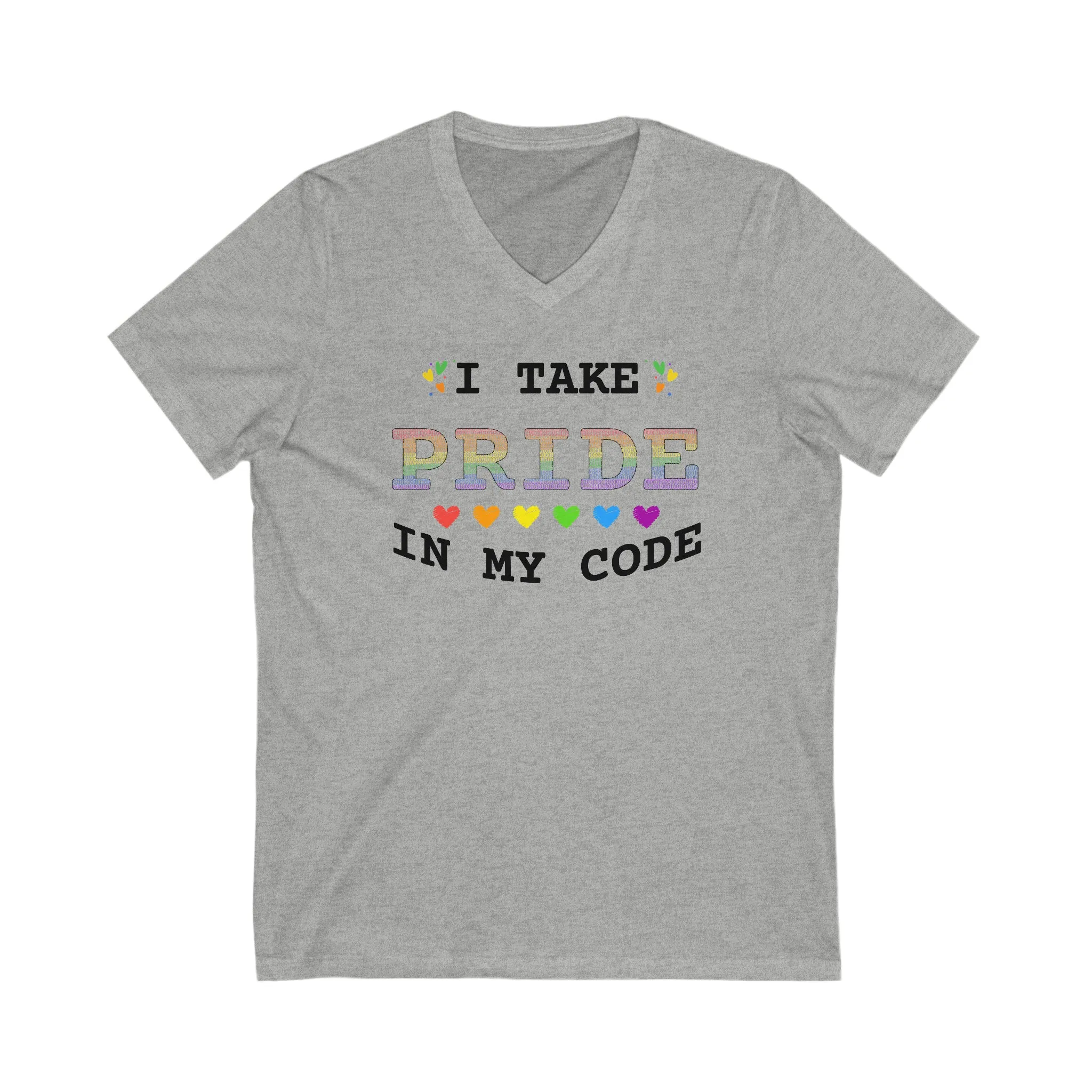 I Take PRIDE in my Code - Unisex Jersey Short Sleeve V-Neck Tee