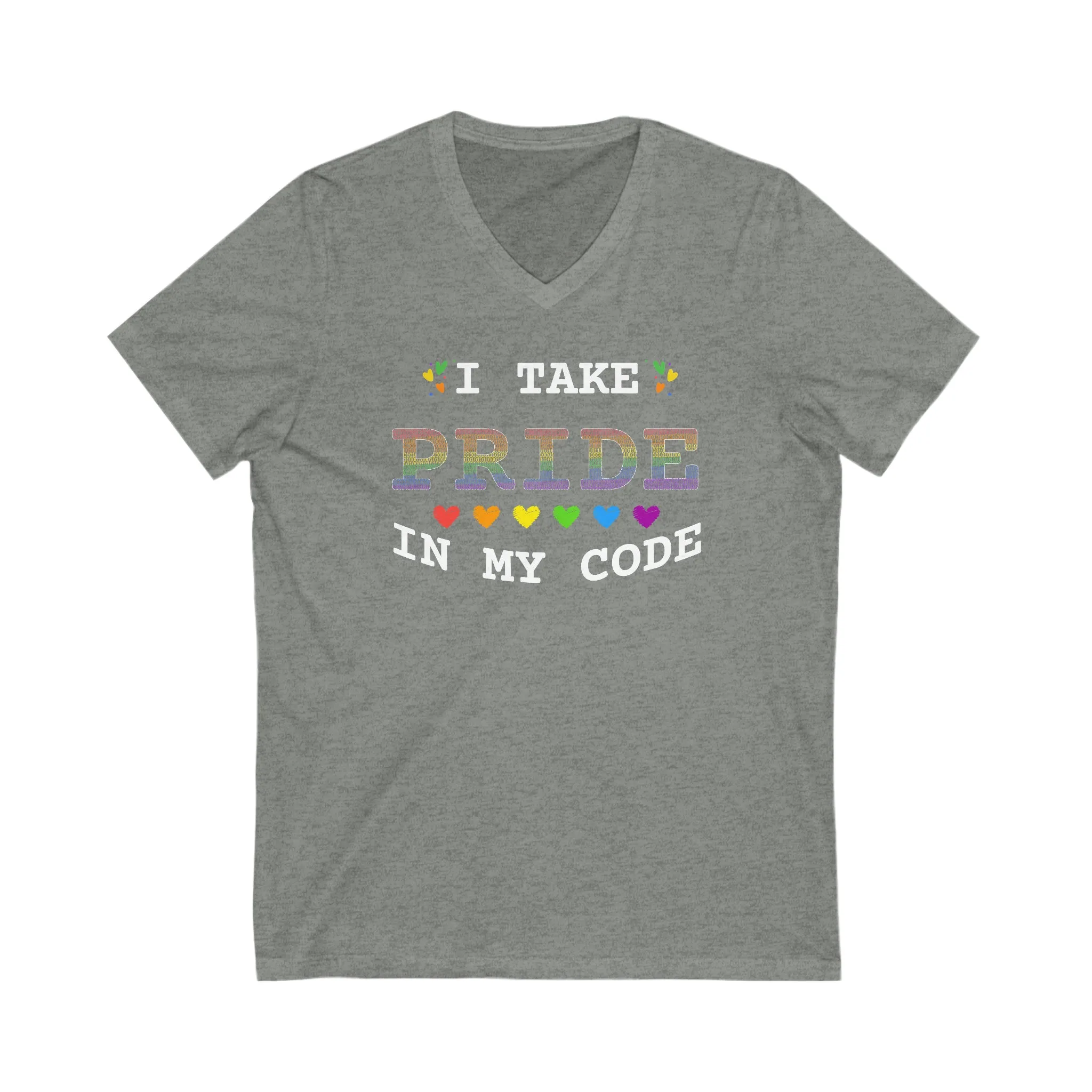 I Take PRIDE in my Code - Unisex Jersey Short Sleeve V-Neck Tee