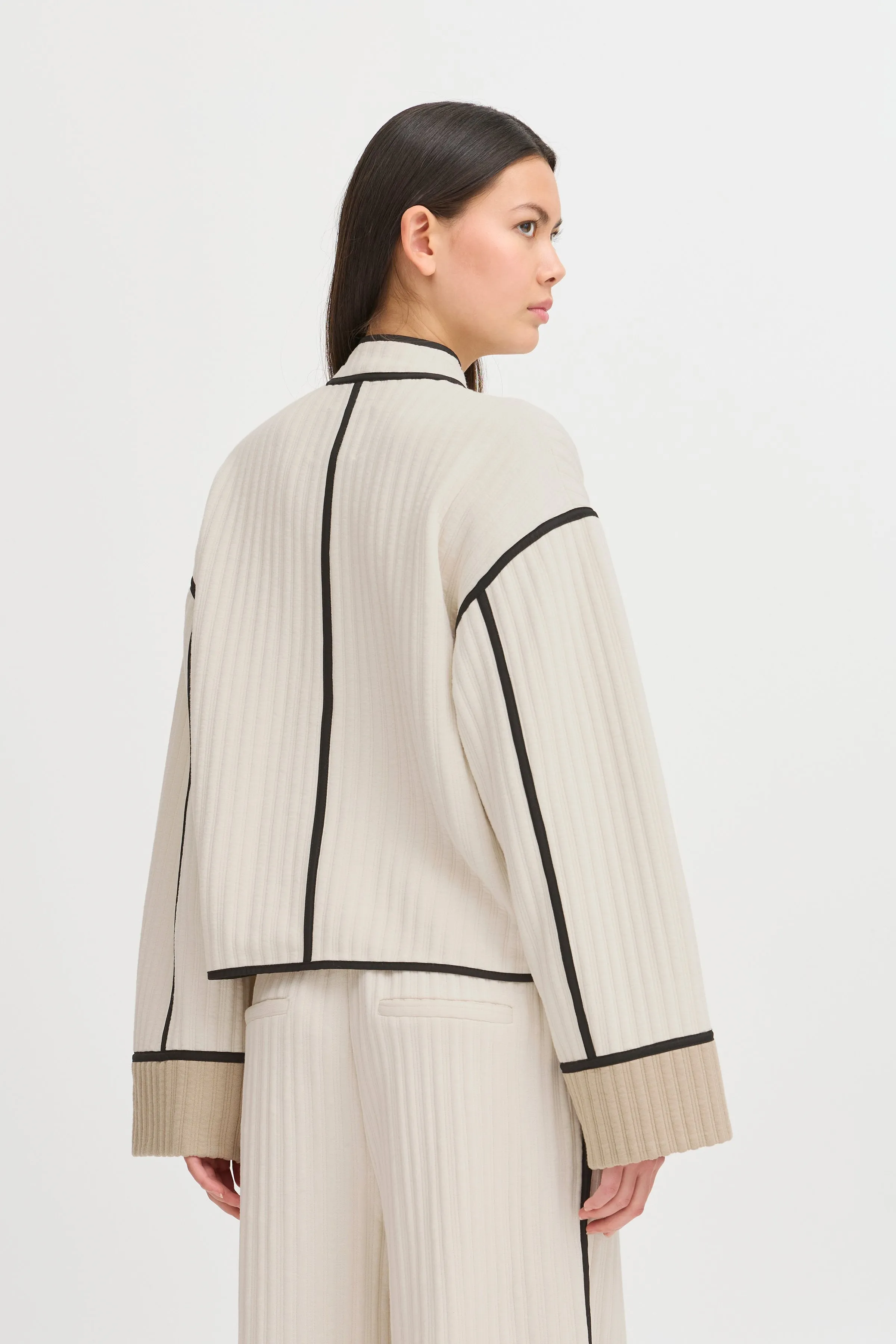 Kate Quilted Jacket in Almond Millk