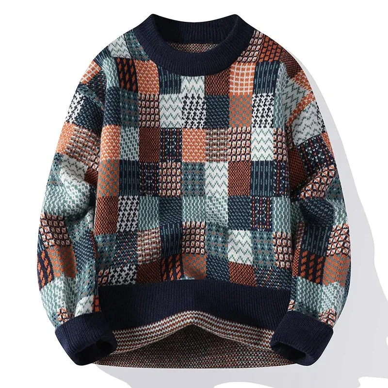 Knitmania | Vintage Cashmere Patchwork Sweater for Men