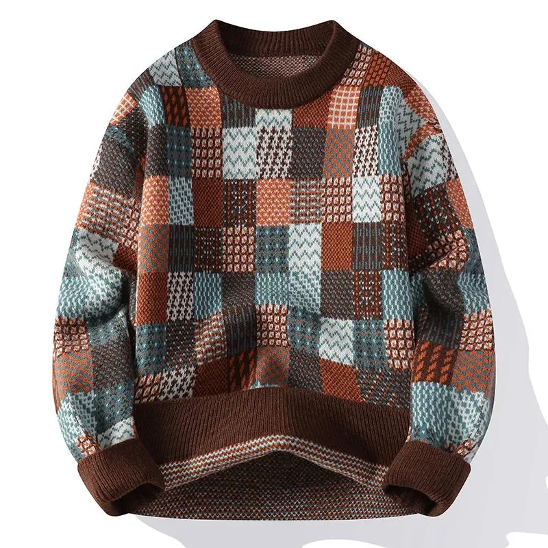 Knitmania | Vintage Cashmere Patchwork Sweater for Men
