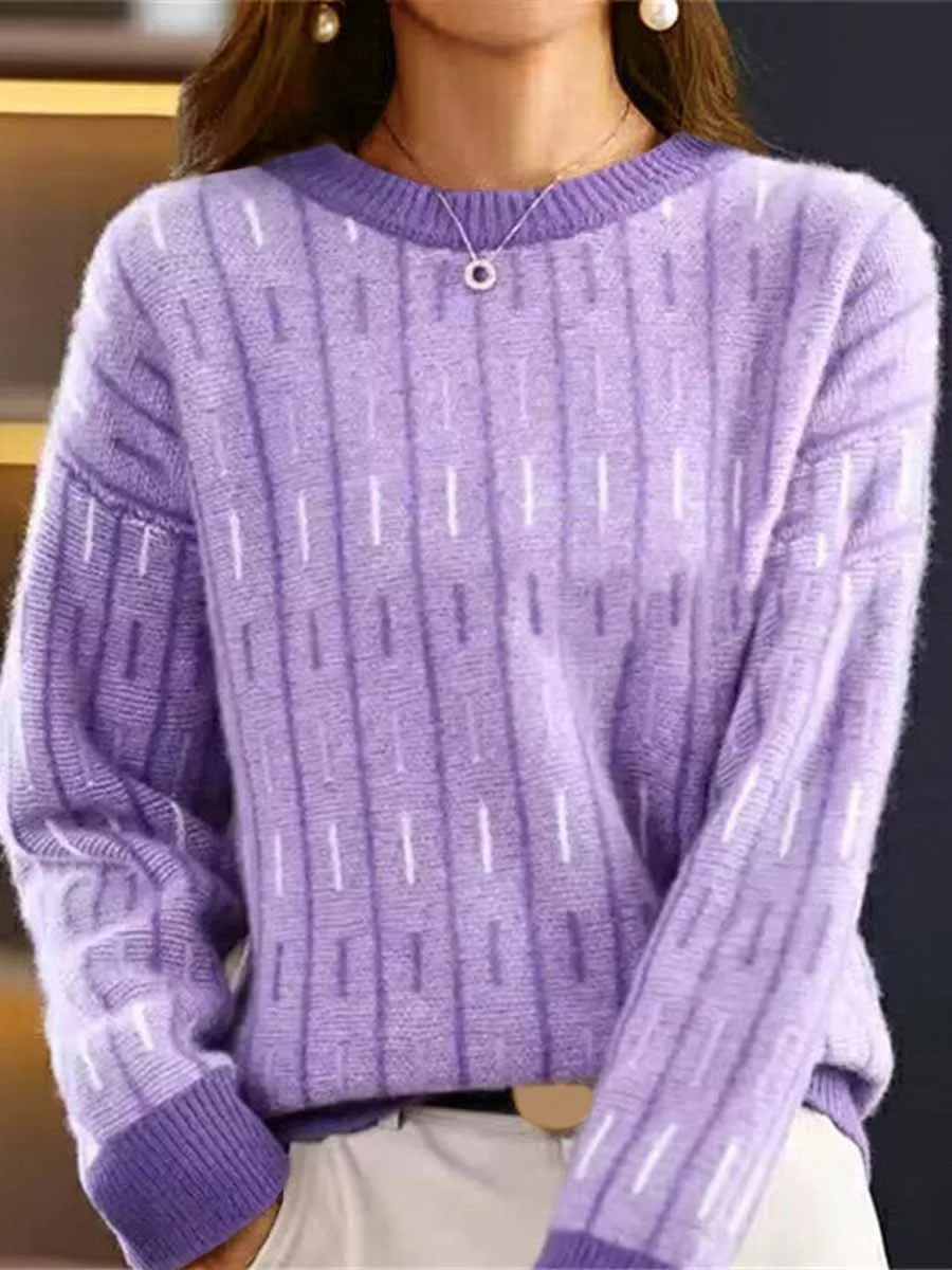 Knitted Crew Neck Sweater