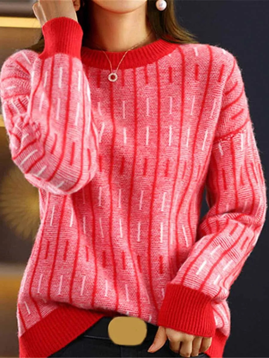 Knitted Crew Neck Sweater
