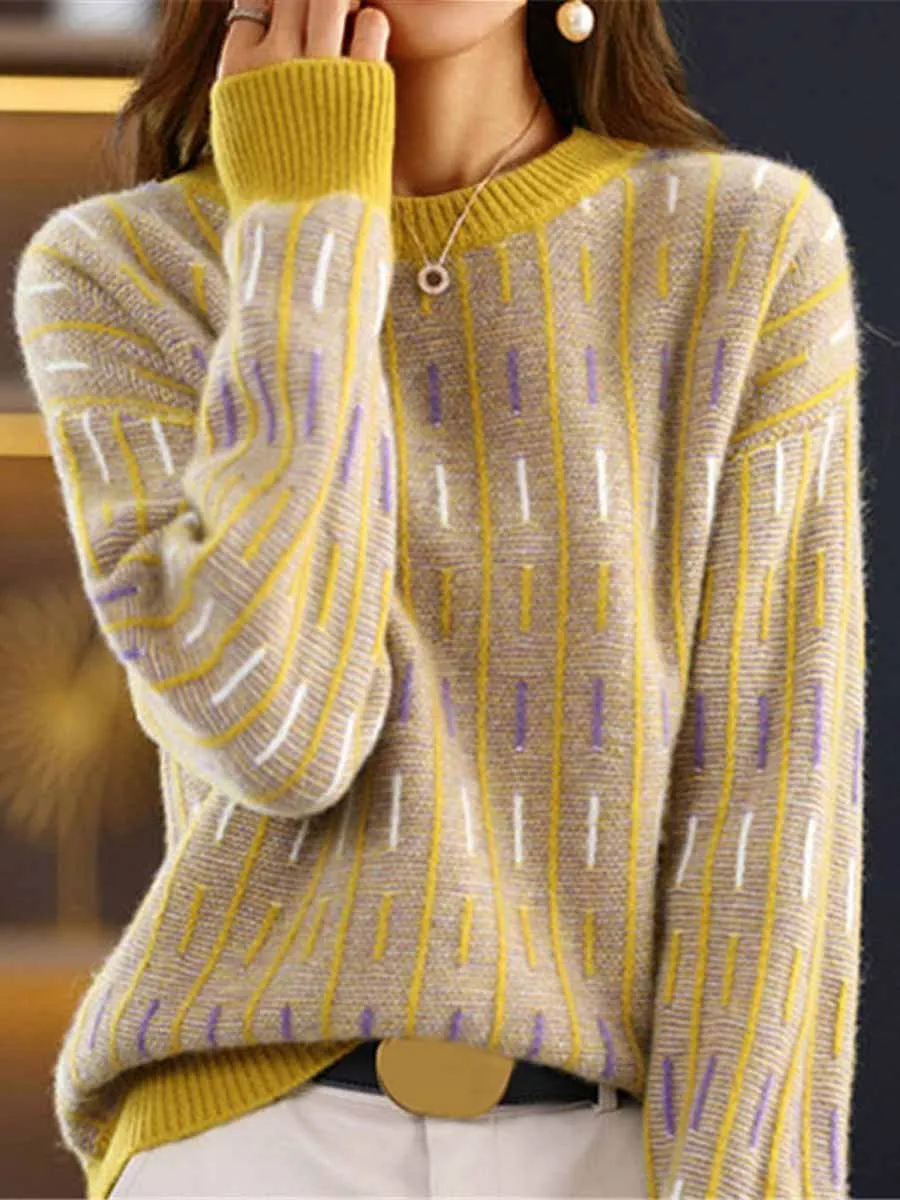 Knitted Crew Neck Sweater