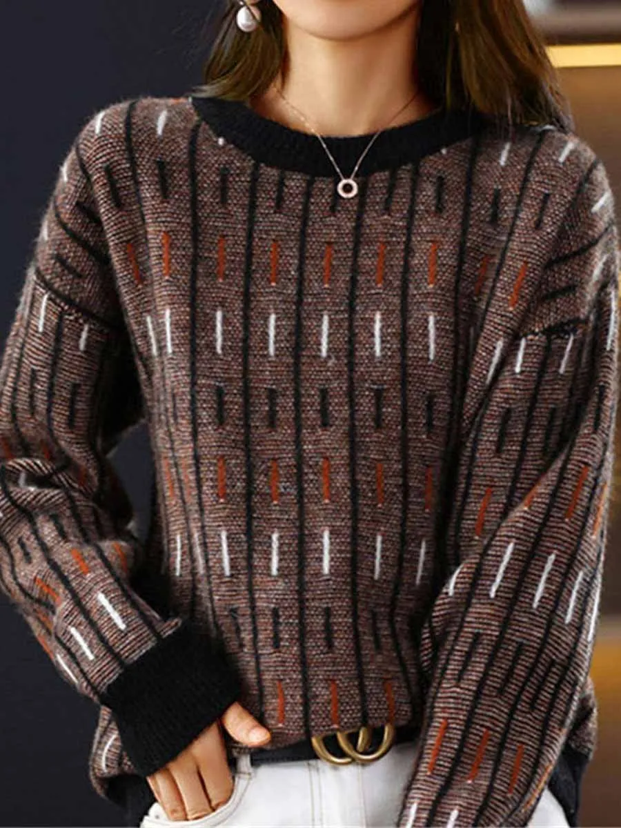 Knitted Crew Neck Sweater