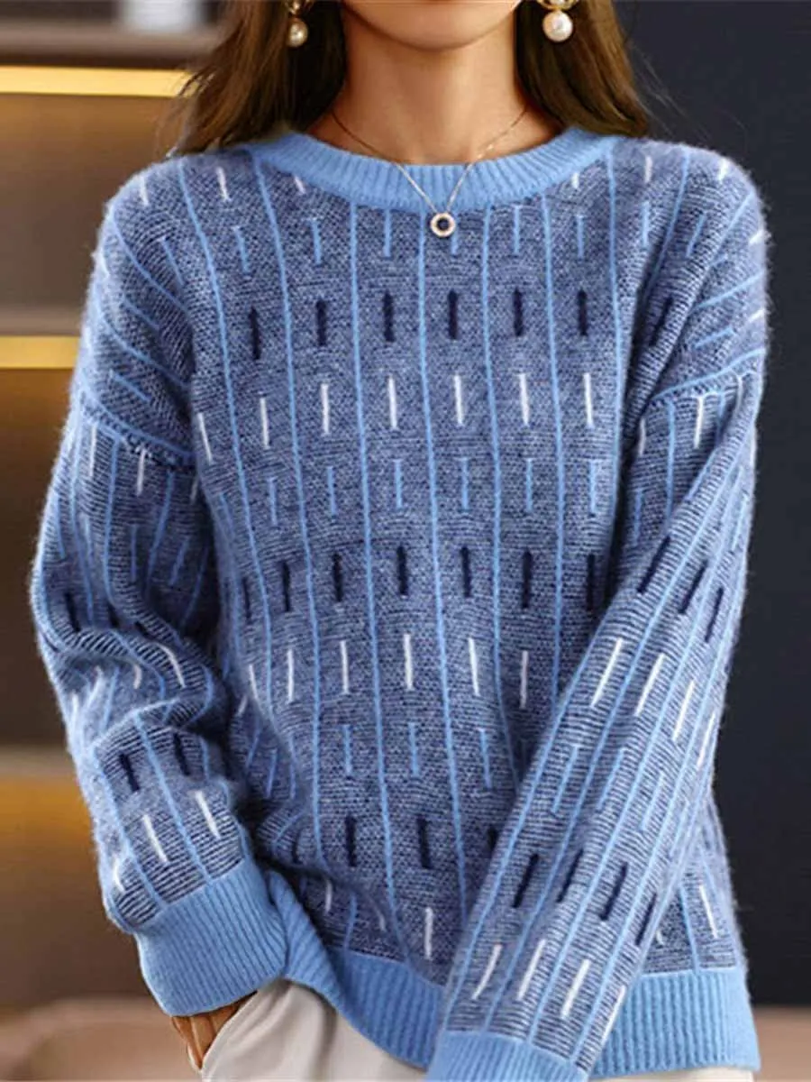Knitted Crew Neck Sweater