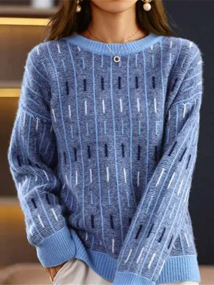 Knitted Crew Neck Sweater