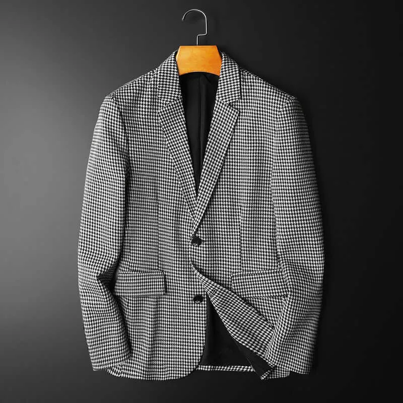 Men's Houndstooth Check Blazer