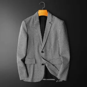 Men's Houndstooth Check Blazer