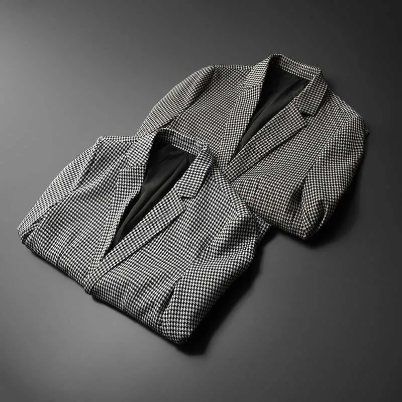 Men's Houndstooth Check Blazer