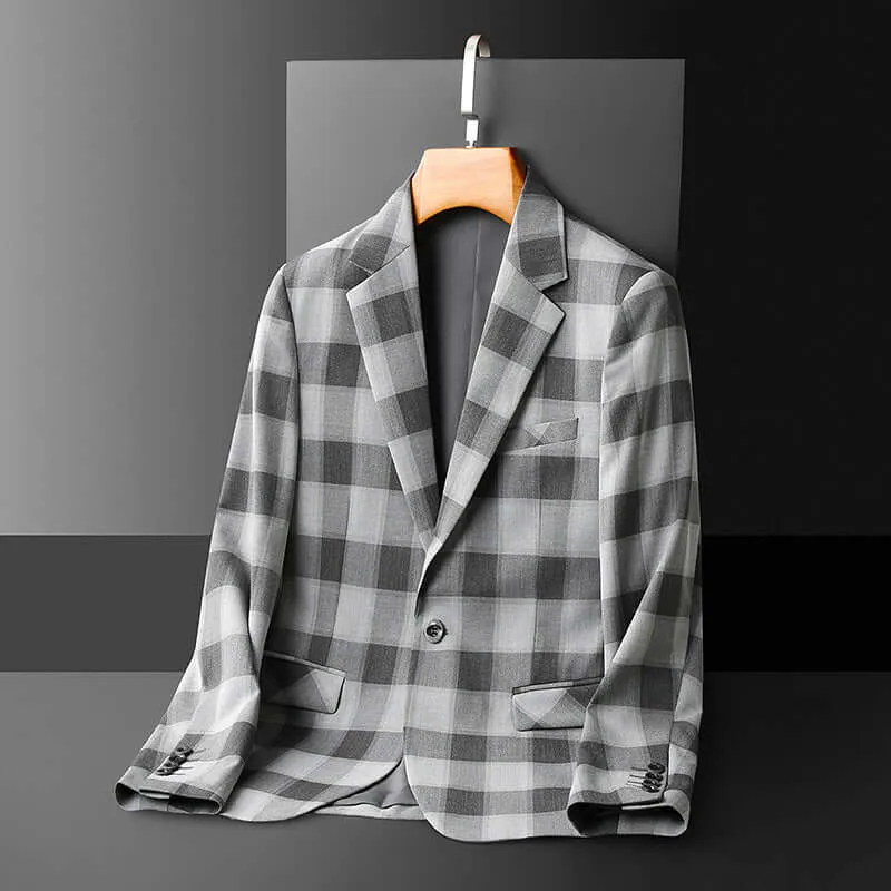 Men's Plaid Statement Blazer