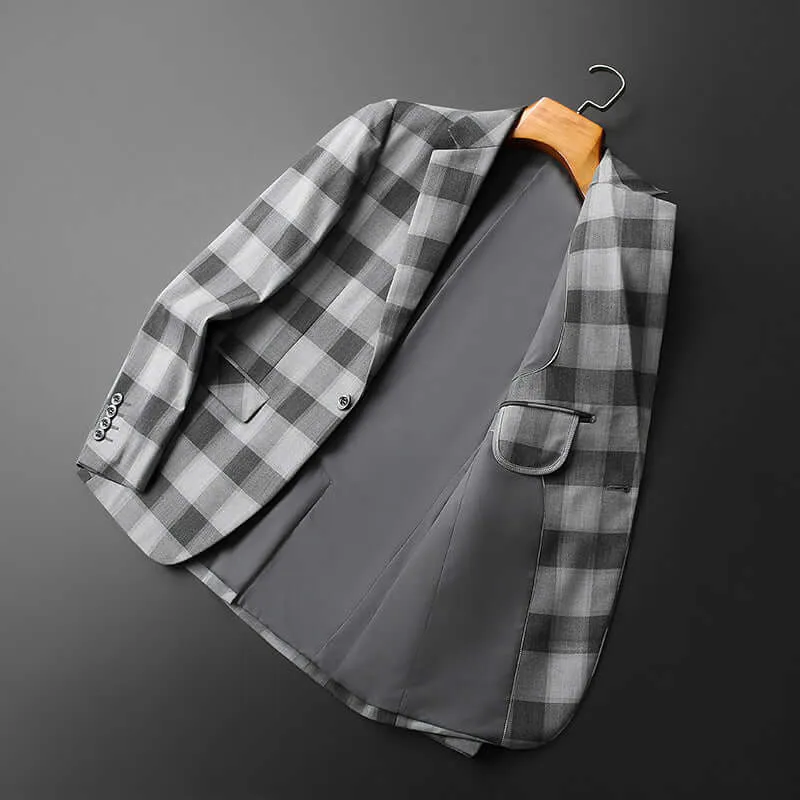 Men's Plaid Statement Blazer