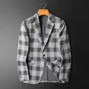 Men's Plaid Statement Blazer