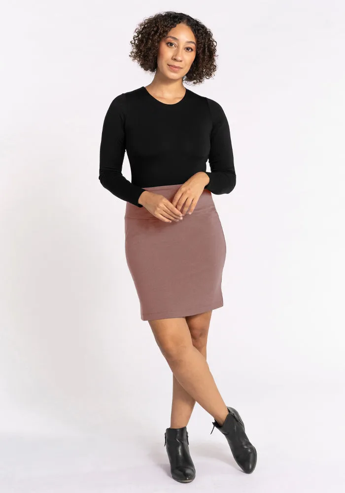 Monroe Knee Length Skirt - Toasted Almond