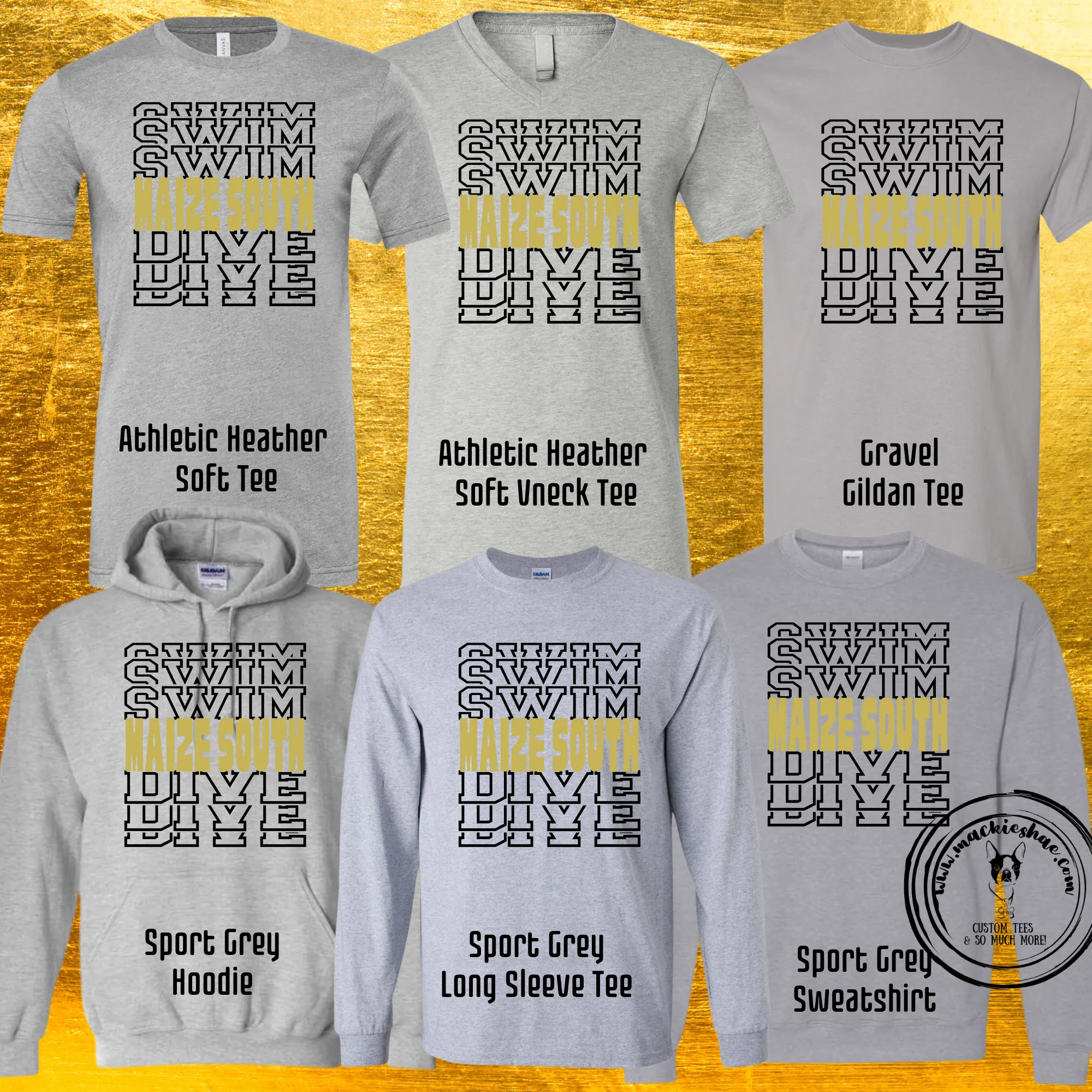 MSHS Swim- Maize South Swim Dive Repeat Grey Gear