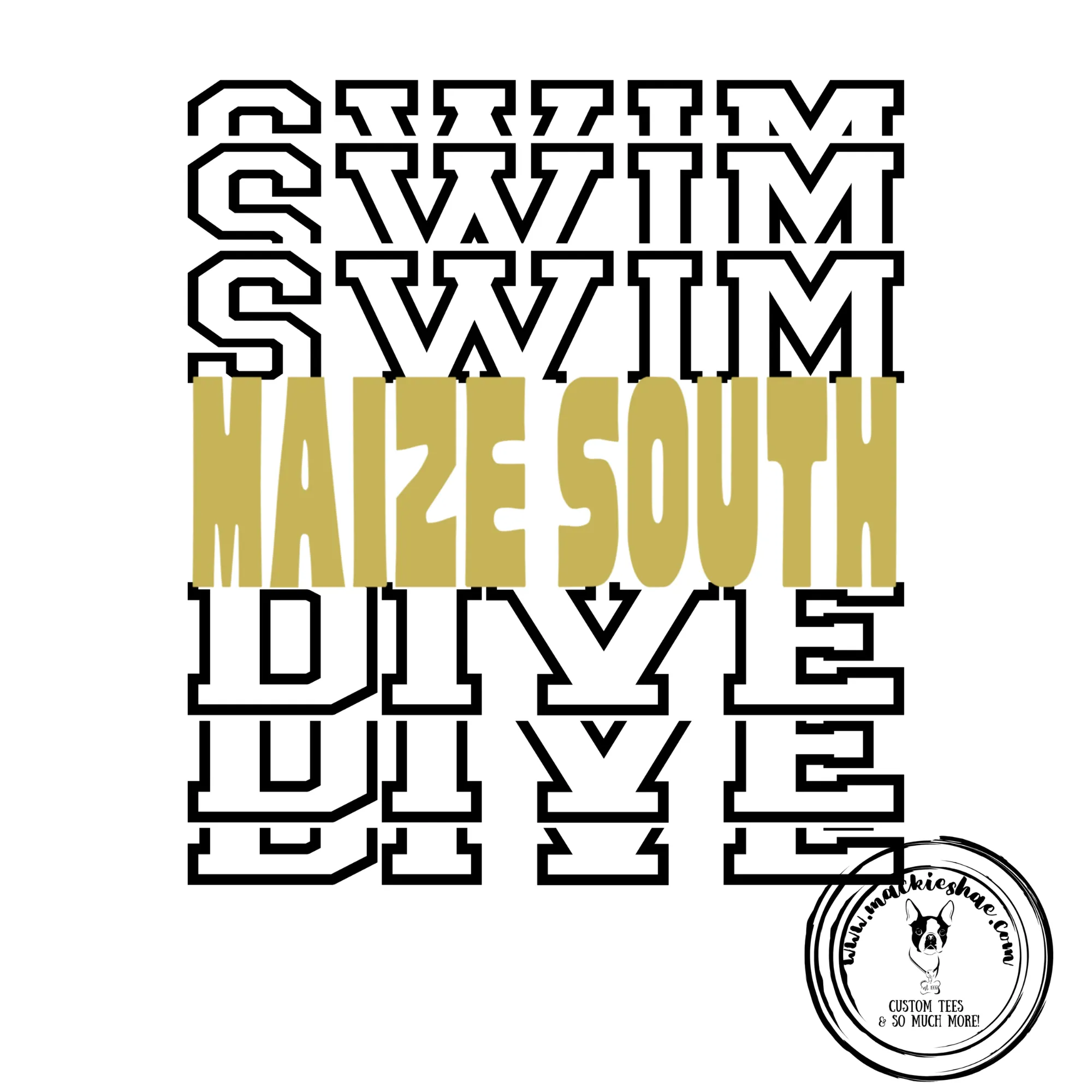 MSHS Swim- Maize South Swim Dive Repeat Grey Gear