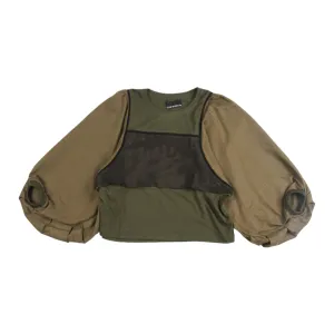 PUFF RIBBED TEES ARMY MIX