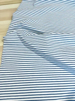 Remnant 80cm x 150cm Stripe - Slate Blue - Jersey
