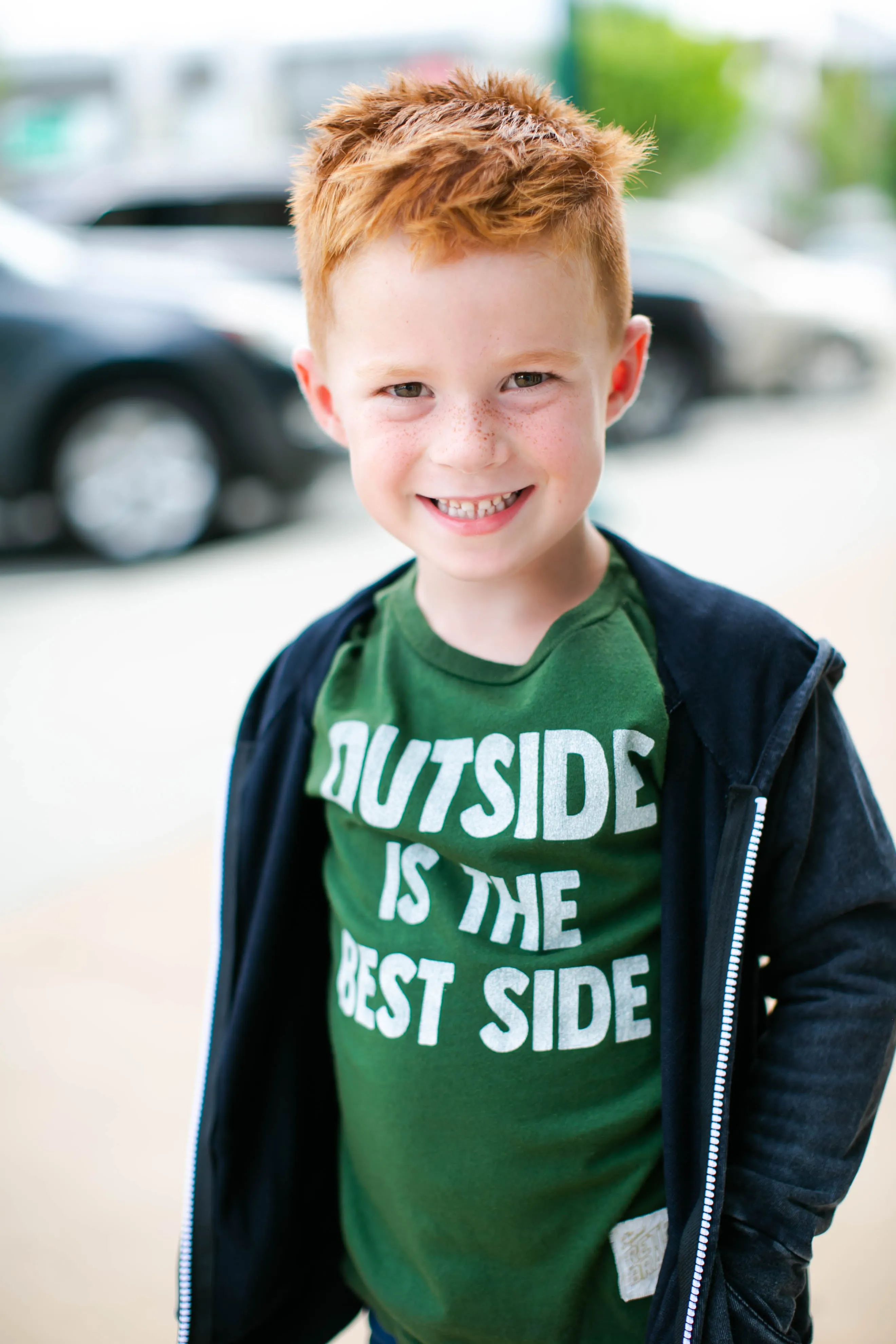 Retro Brand - Outside is the Best Side Tee in Forest Green