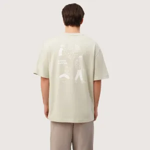 Round Neck T-Shirt With Front And Back Graphic Print