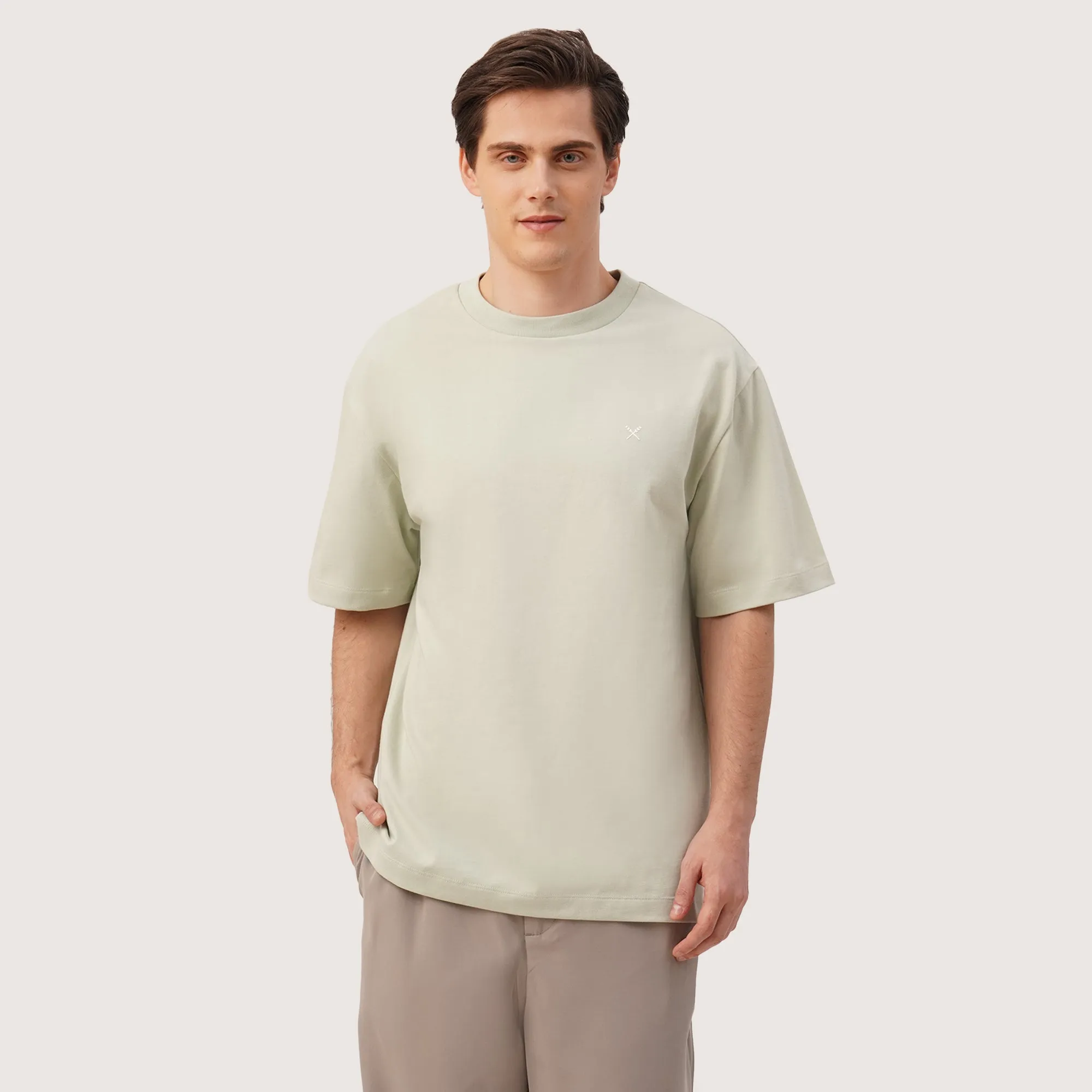 Round Neck T-Shirt With Front And Back Graphic Print