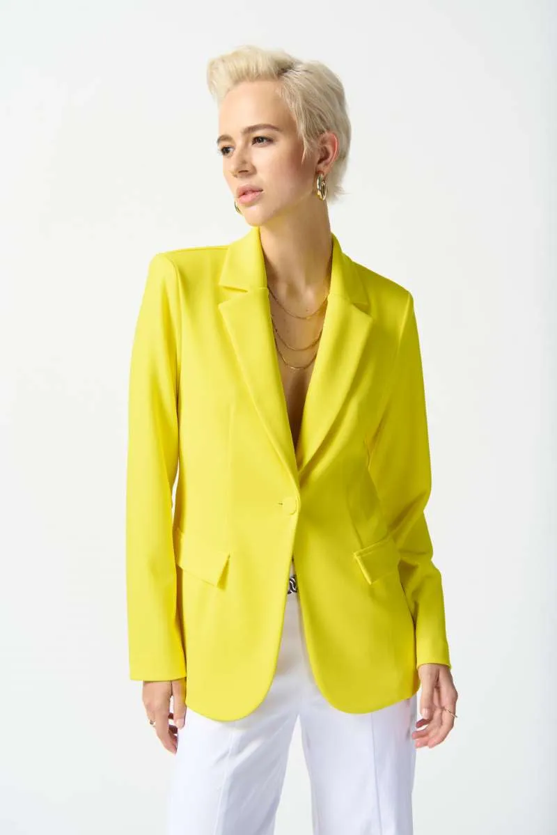 Scuba Crepe Fitted Blazer in Sunlight 242201 by Joseph Ribkoff